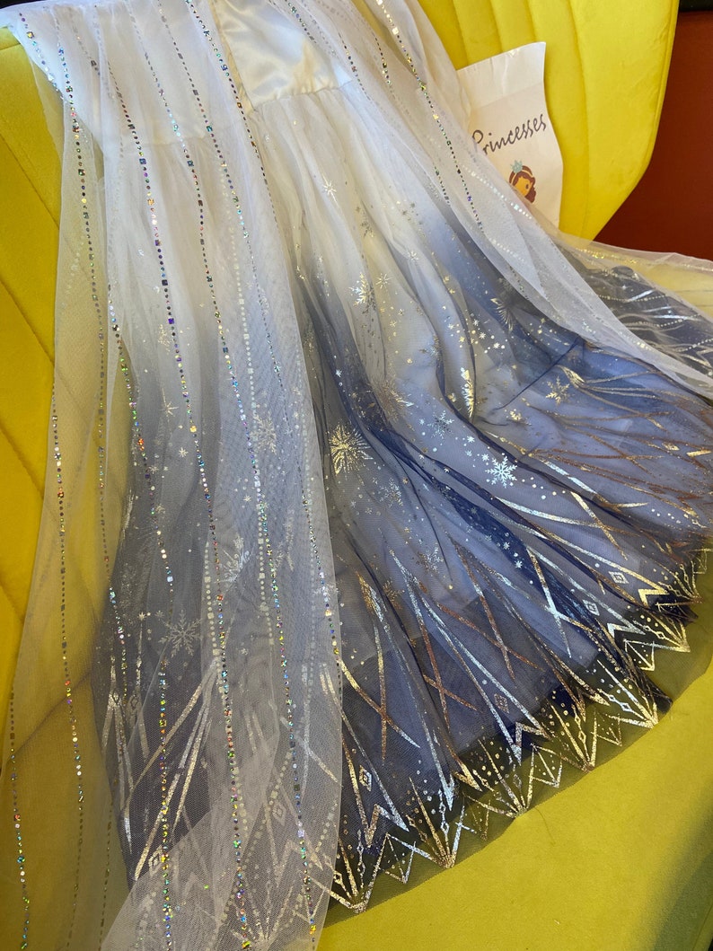 Princess Costume Elsa Girls Dress Princess Elsa Girls Cosplay Dresses for Elsa Cosplay Birthday Party and Elsa Girls Dress up image 2