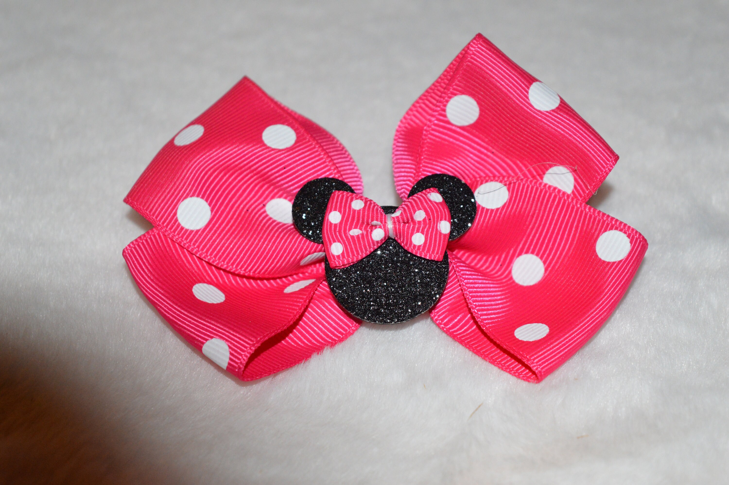 MINNIE Mouse Bow SVG Solid Red Polka Dot Vinyl Layered Cut 