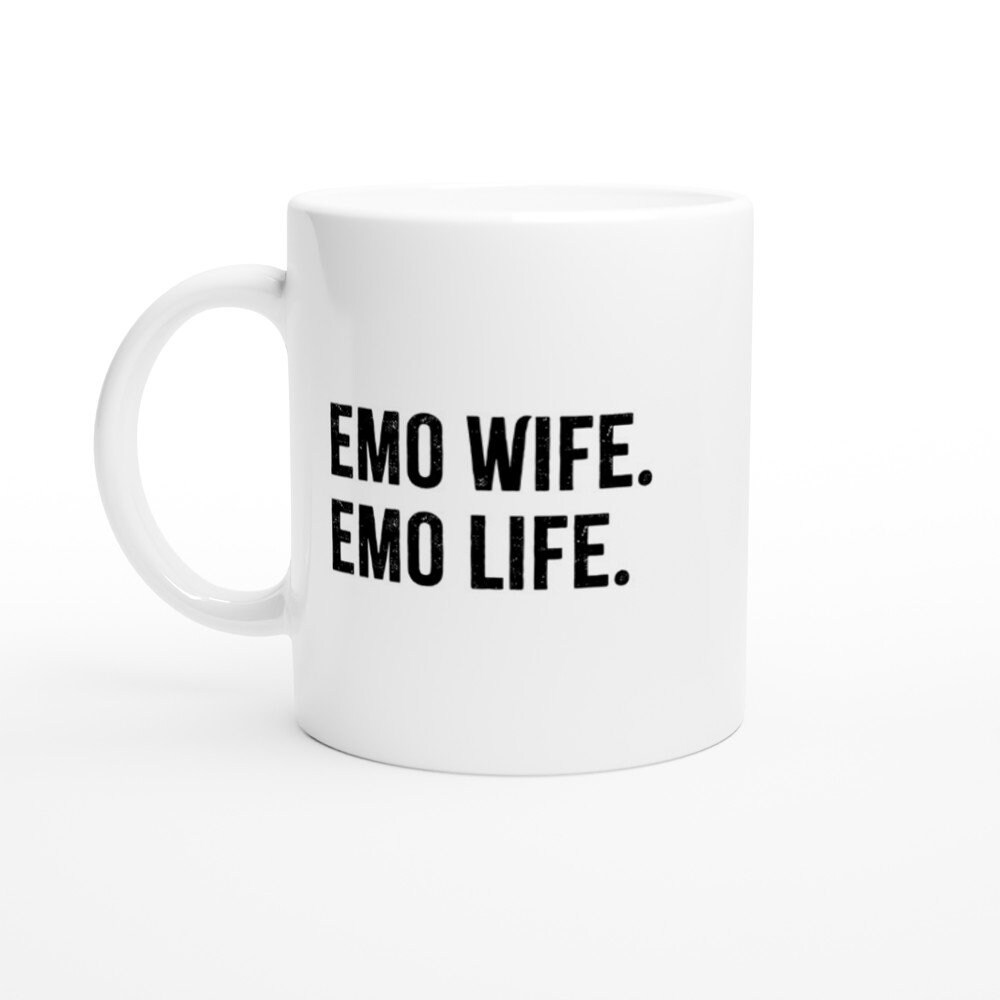 Emo Mug / Funny Emo Gift For Pop Punk, Hardcore, Post Punk, & Emocore  Musicians