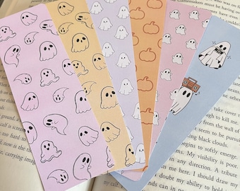 Pastel Spooky Ghost Bookmarks