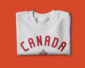 canada | custom wool felt lettered crewneck sweatshirt with personalized logo
