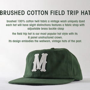 brushed cotton field trip hat with custom wool felt lettering image 12
