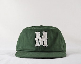 brushed cotton field trip hat with custom wool felt lettering