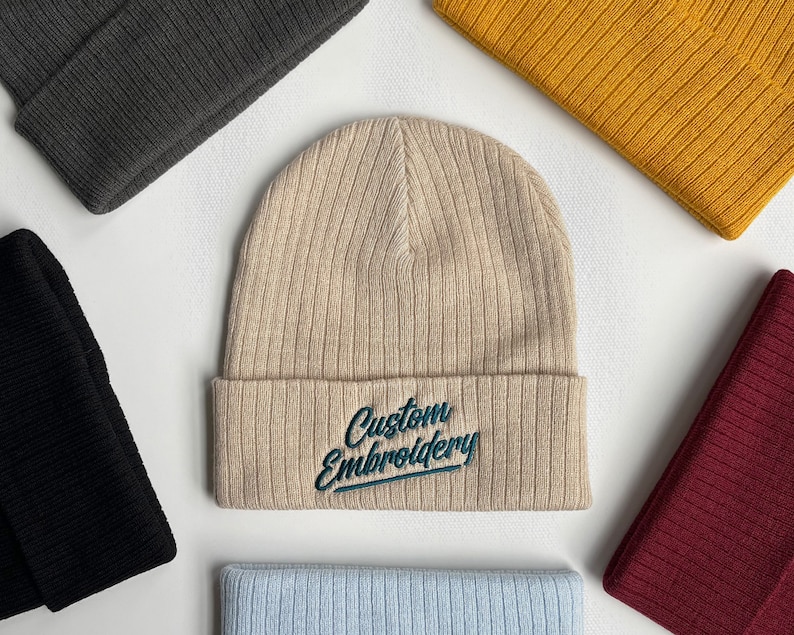 custom embroidered beanie image 1