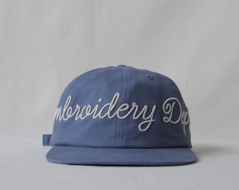 brushed cotton field trip hat with custom oversized puff embroidery