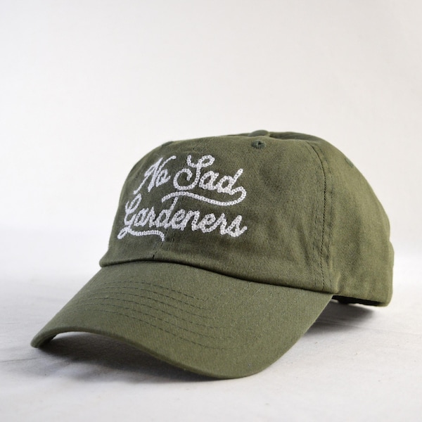 vintage cap with custom chainstitch embroidery