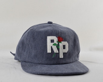 washed cotton field trip hat with custom wool felt lettering and embroidery
