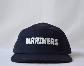 five panel cap with custom wool felt lettering