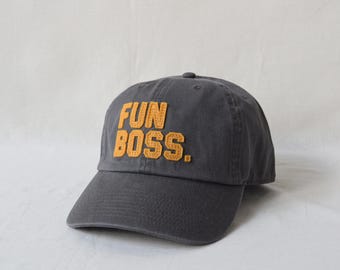 clean up cap with custom wool felt lettering