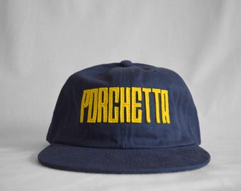 brushed cotton field trip hat with custom wool felt lettering