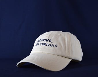 classic dad hat with custom matte embroidery
