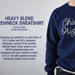 Sudadera de cuello redondo con bordado de cadeneta personalizado imagen 10