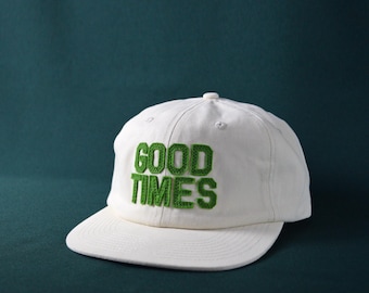 brushed cotton field trip hat with custom wool felt lettering