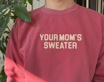 custom wool felt lettered crewneck sweatshirt