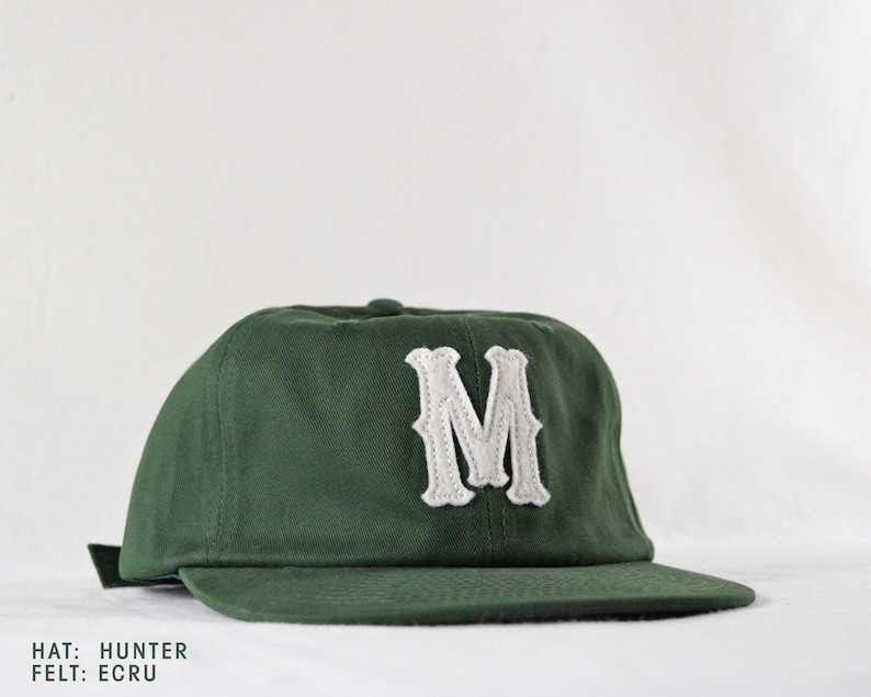 brushed cotton field trip hat with custom wool felt lettering image 2