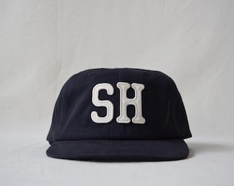 brushed cotton field trip hat with custom wool patch lettering
