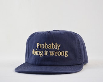 class five panel cap with custom embroidery