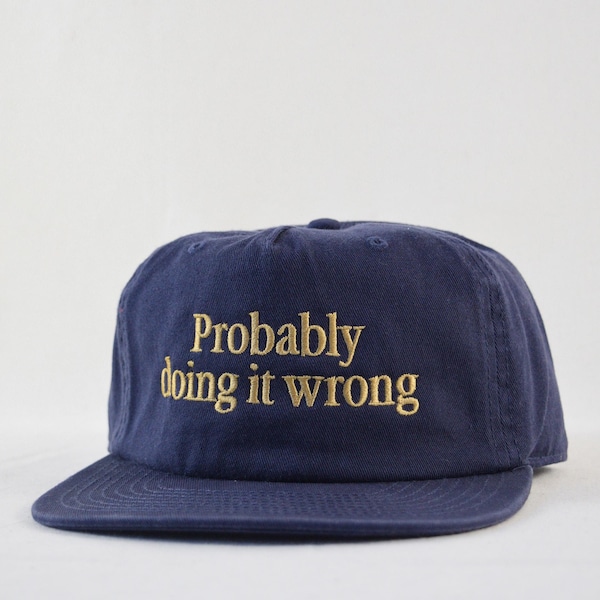 class five panel cap with custom embroidery
