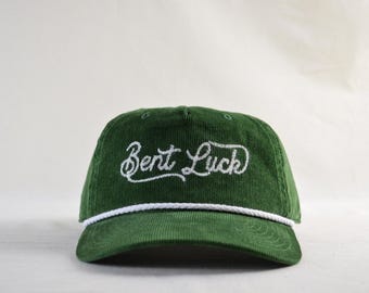class cord rope cap with custom chainstitch embroidery