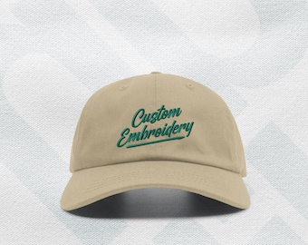 custom embroidered ecowash dad cap