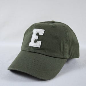 vintage cap with custom wool felt lettering