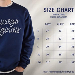 Sudadera de cuello redondo con bordado de cadeneta personalizado imagen 9