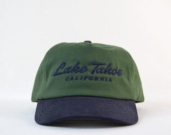 two-tone field trip snapback hat with custom embroidery