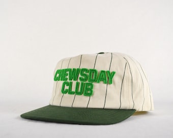 pinstripe field trip hat with custom wool felt lettering