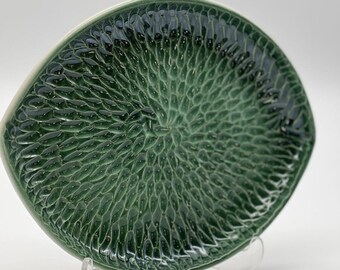 Handmade Carved Ceramic Charcuterie Tray - Matisse Inspired Serving Platter