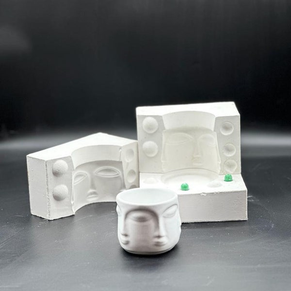 Plaster Mould Mold for Face Mugs For Slipcasting Slip casting mold Handless Mold