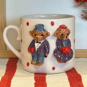 Valentine&#39;s Day Oversized Mrs & Mr Teddy Mug 14.20 fl oz - Choose Your Favorite Model!