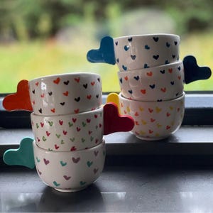 Special Design Heart Mug with Oversized Heart Handle - Choose Your Color!