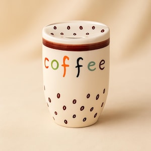 Minimalist Coffee Mug for Travel - Handmade Pottery Sip Mug | Rustic Ceramic Cup without Handle