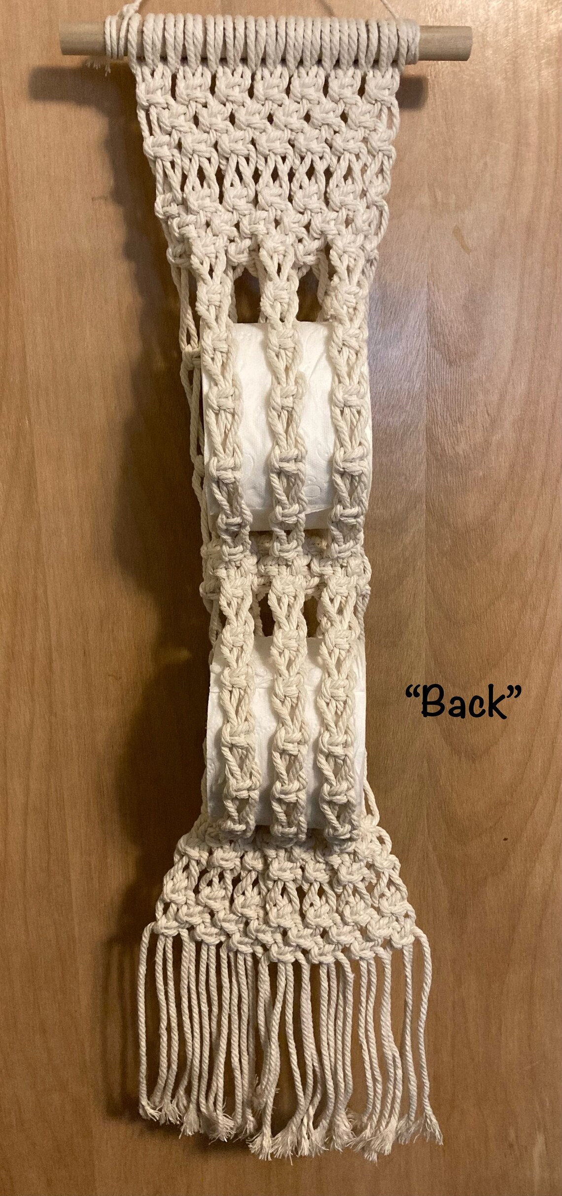 Macramé Toilet Paper Roll Holder Macramé Toilet Paper Boho Etsy