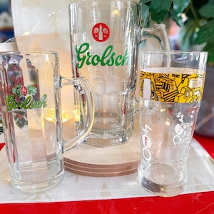 Vintage Grolsch Beer Glasses: Mugs and 400th Anniversary Pint