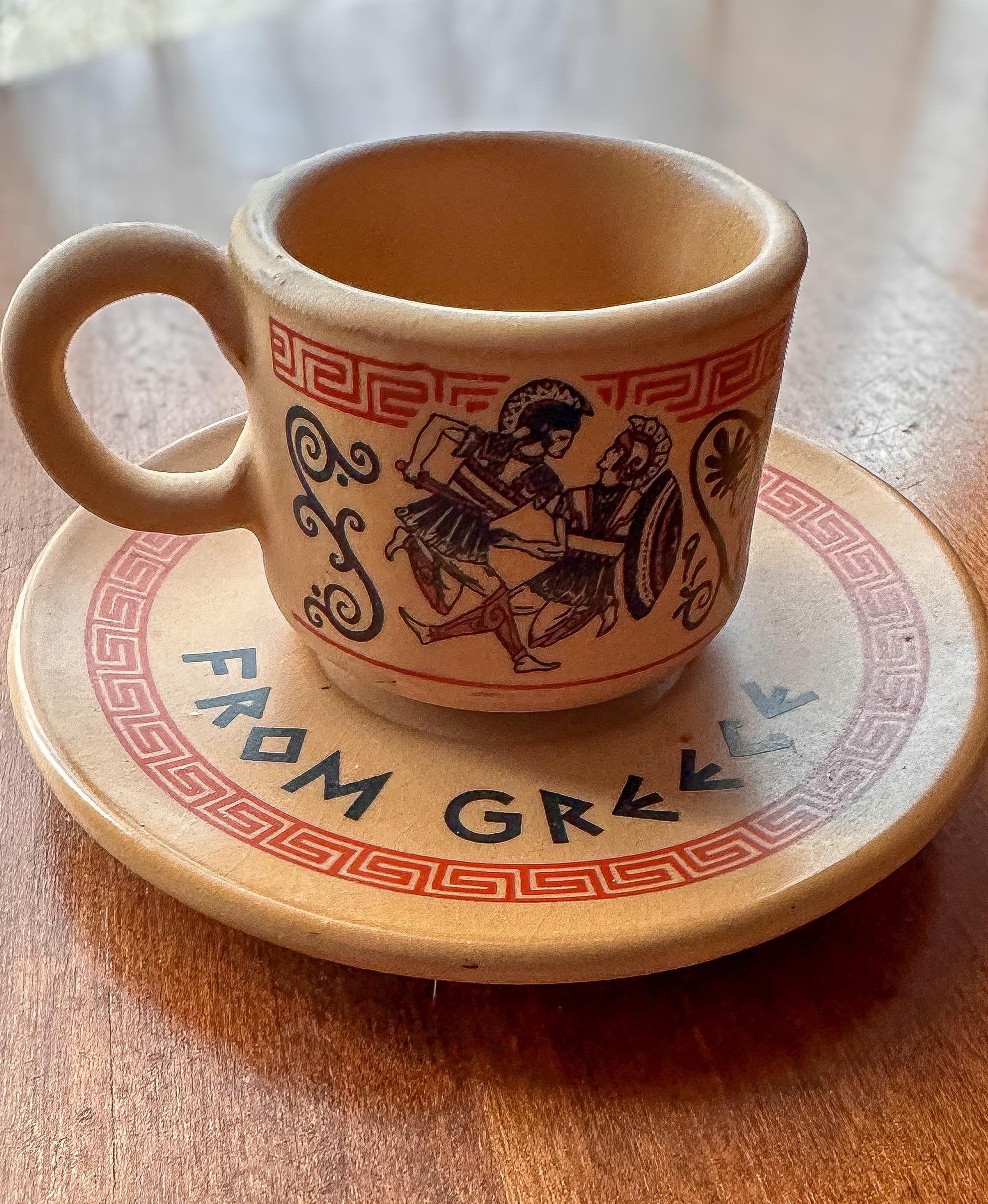 Set of 2 Patterned Espresso Cups - Terracotta – ATELIER CHLOLU