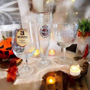 Vintage Footed Beer Glasses - Collectible Options, Choose Your Favorite or Save with the Bundle
