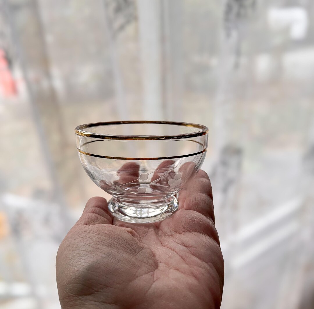 Vintage Libbey Gold Rimmed Mid-century Modern Dessert Bowls - Set of 4 ...