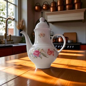 JLMenau Porcelain Teapot: 1970s Multi Floral German Design