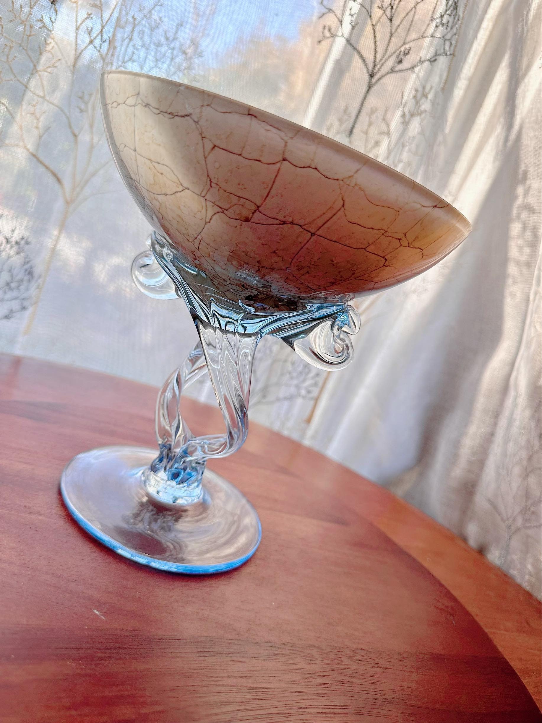 和ガラス コンポート ジョゼフィナ アートファクトリー クロスノ ケース入りアートガラス