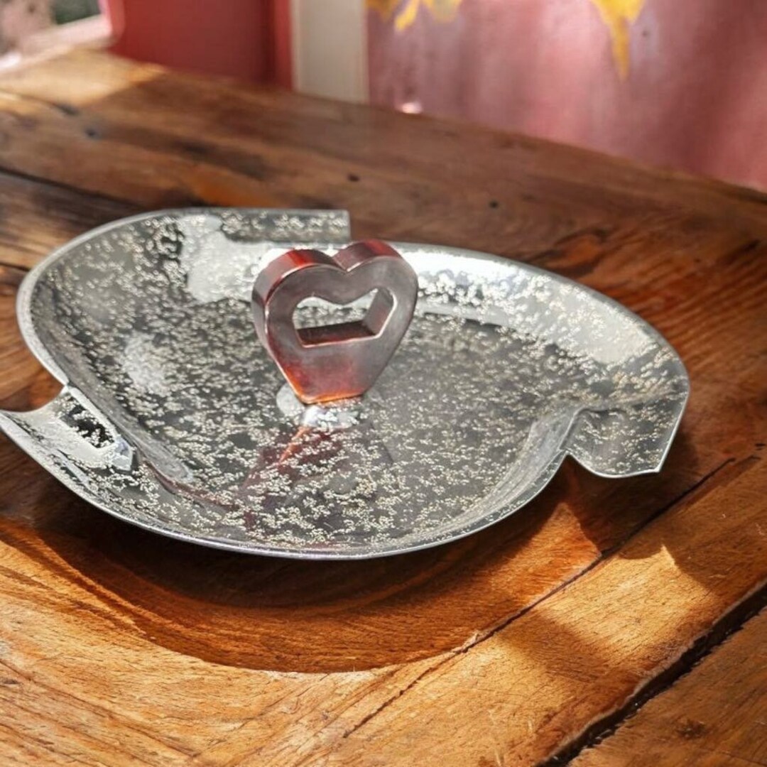 Glo-Hill クローム & ベークライト 灰皿 - 希少なヴィンテージ カナダ