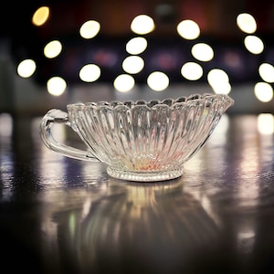 Vintage Mikasa Royal Suite Ribbed Glass Gravy Boat Saucière - Elegant Tableware