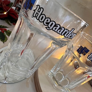 Vintage Hoegaarden Pint Glass: Retro Bar Decor, Beer Gift