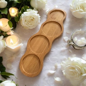 Rustic Wooden Tray - Hotel Decor, Cafe and Restaurant Serving Board, Kitchen and Coffee Table Tray, Bamboo Condiment Serving Tray