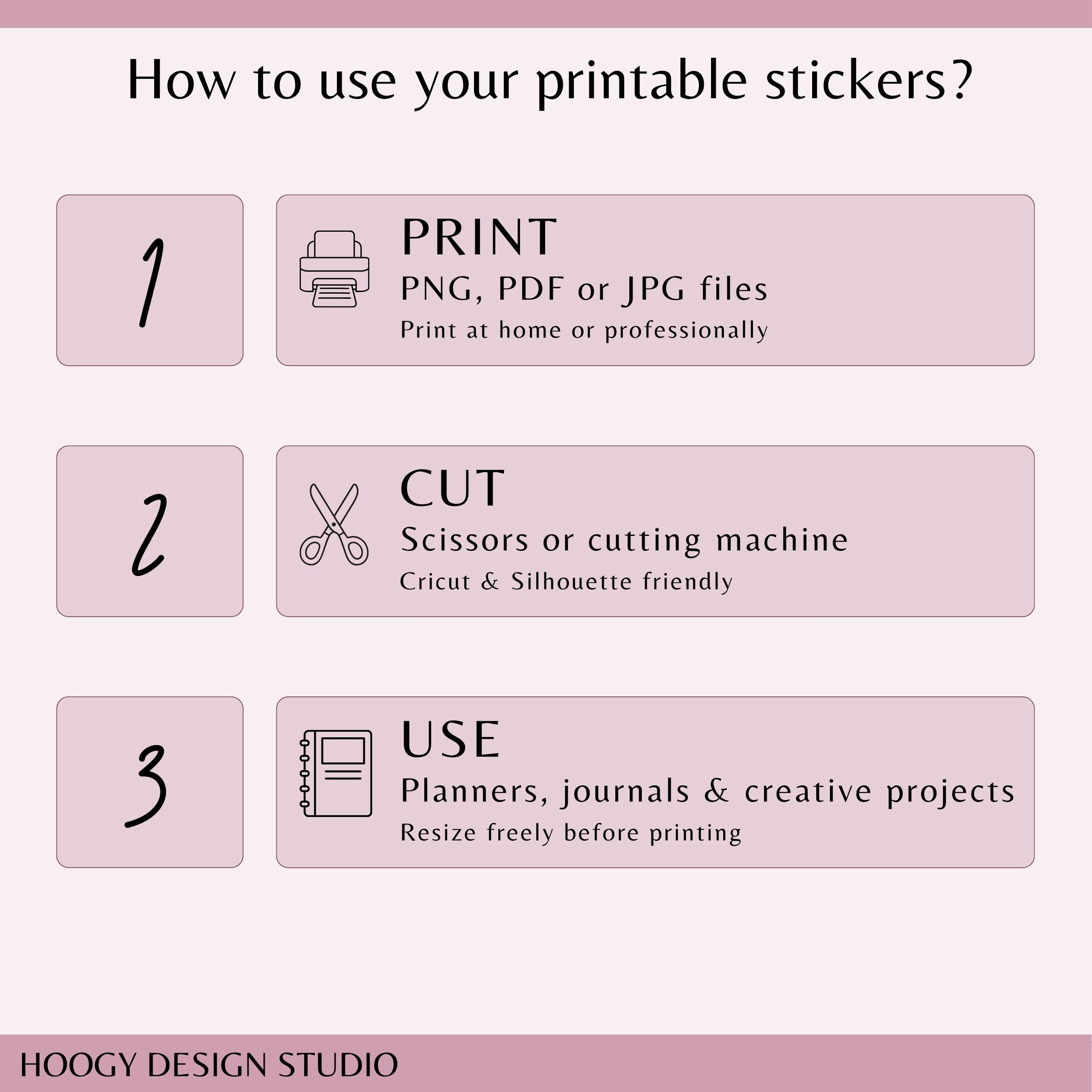 Bunny Bliss Easter Printable Planner Stickers | Spring Decor Bundle for ...