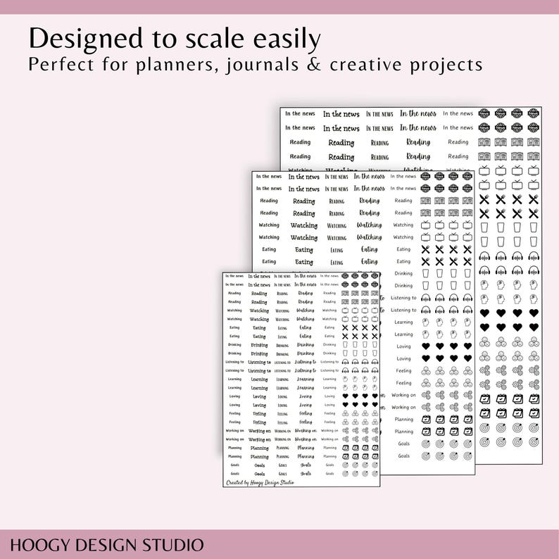Functional Printable Planner Stickers | Planner Headers and Labels ...
