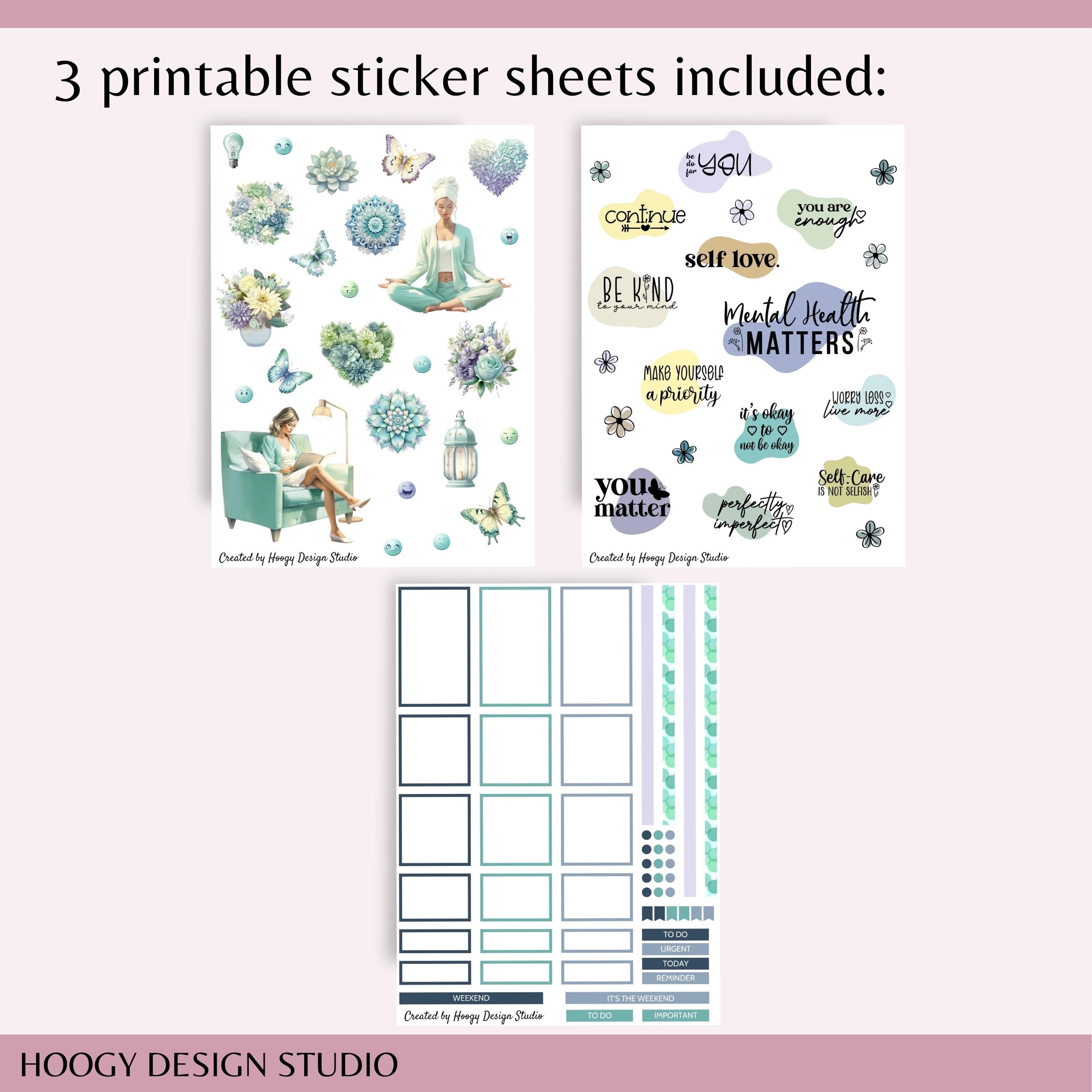 Mindscape Printable Planner Stickers | Mental Health Awareness Decor ...