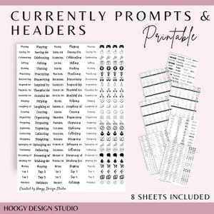 Aktuella uppmaningar och rubriker Utskrivbara planeringsdekaler | 8 ark datum månader titlar paket för dagbok