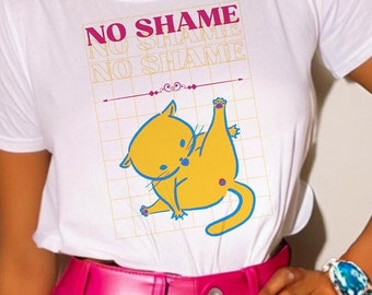 Rolig katt-T-shirt med humor, sassy kattmeme, komisk kattgrafik, rolig sarkastisk kattgåva