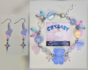 Melanie Martinez Ensemble bracelet et boucles d'oreilles sur le thème « Crybaby »